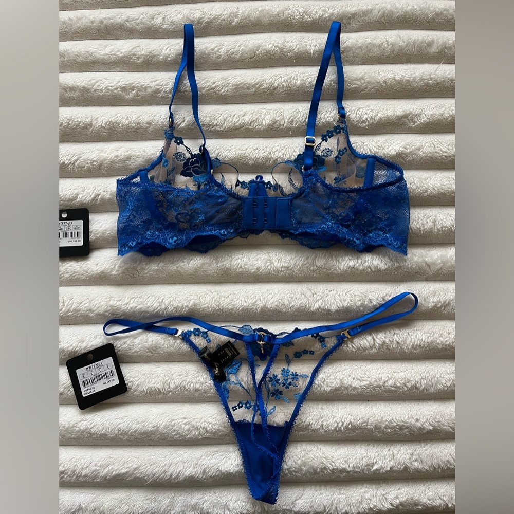 Honey Birdette “Whitney” Princess Blue Bra & Matching Thong Set! 💙 - Picture 11 of 14
